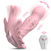 Female going out masturbator pulling rechargeable massager