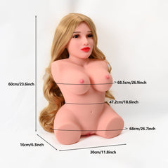 USA In Stock丨Fast Shipping丨62cm/24.4Inch Sex Doll – Torso with head.