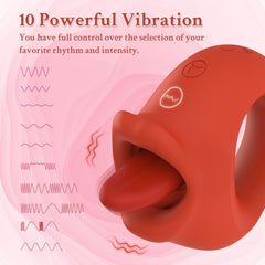 Female vibrating tongue licking masturbator electric tongue cunnilingus