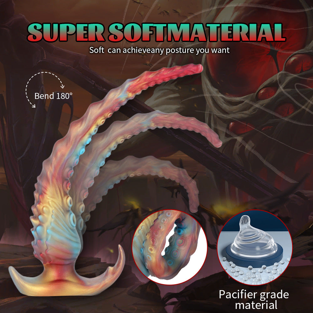 mixed color ultra thick octopus shaped anal plug