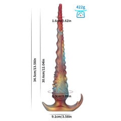 mixed color ultra thick octopus shaped anal plug